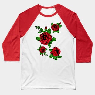 June Birth month flower  red rose Baseball T-Shirt